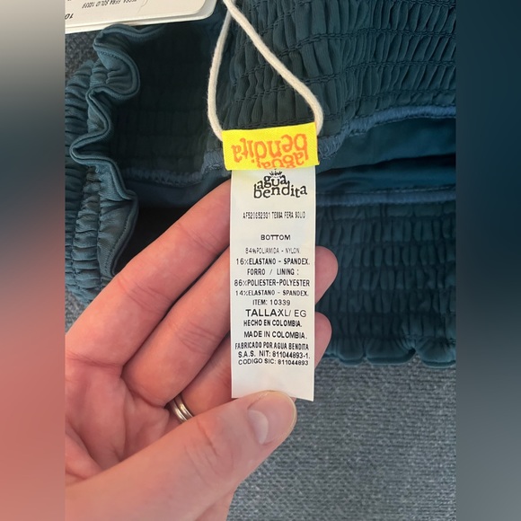 Agua Bendita Tessa Bikini Bottom in Blue/Green Size XL (Brand New, Never Worn) - Picture 7 of 11